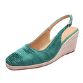 Summer New Cap Toe Wedge Sandals Women Elegant Espadrilles High Heels Linen Straw Fisherman Shoes Silk Espadrilles Women Sandal Sketches Sandals Women's Flip Flop Sandals for Women Dressy Size 12
