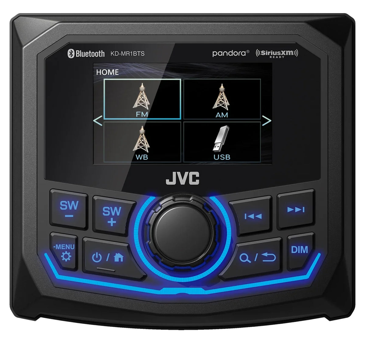 JVC KD-MR1BTS Waterproof Radio appropriate With Stinger Marine SEADASH3W Universal Marine 3" Radio Dash Kit - White