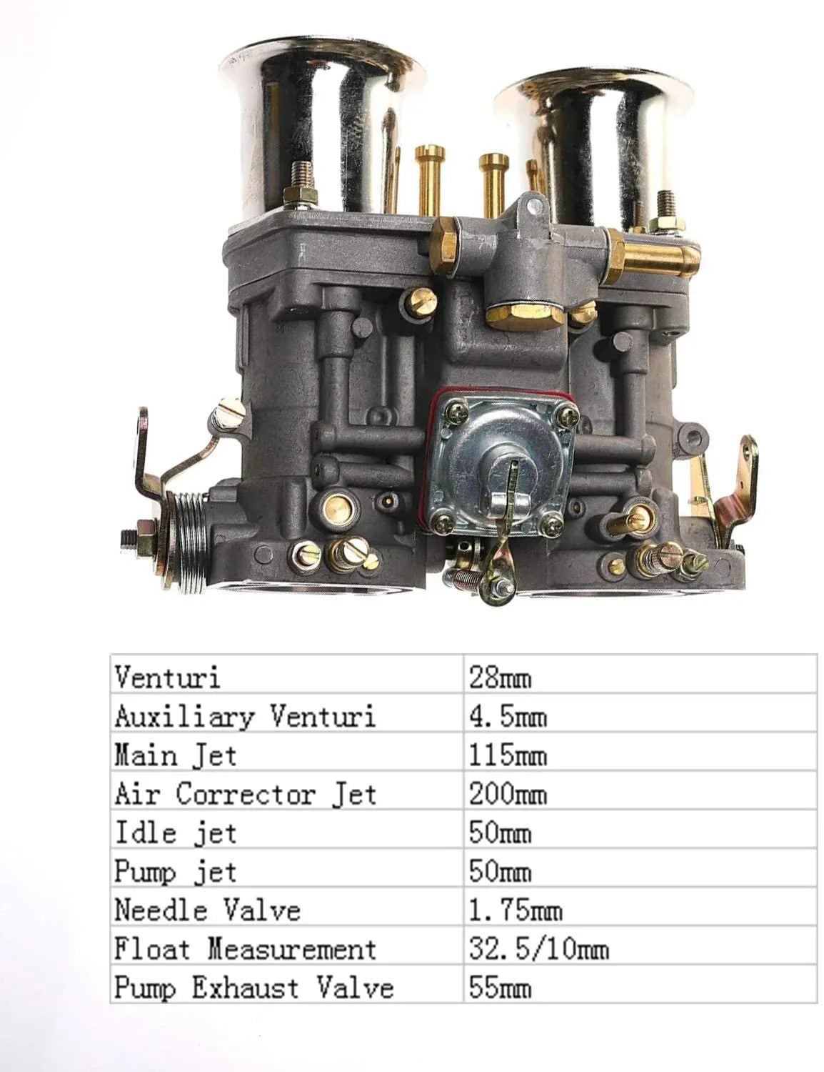 iFJF 40 IDF Carburetor for Weber 40 IDF 40mm 2 Barrel fits  Volkswagen VW Beetle Bug Fiat Porsche