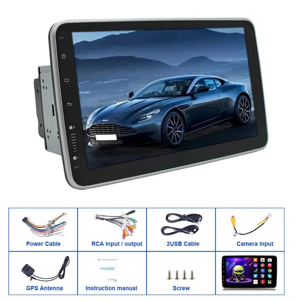 kydely  10 Inch On-Board Android 9.1 GPS Wifi Dual Din Touch Screen Player Navigation