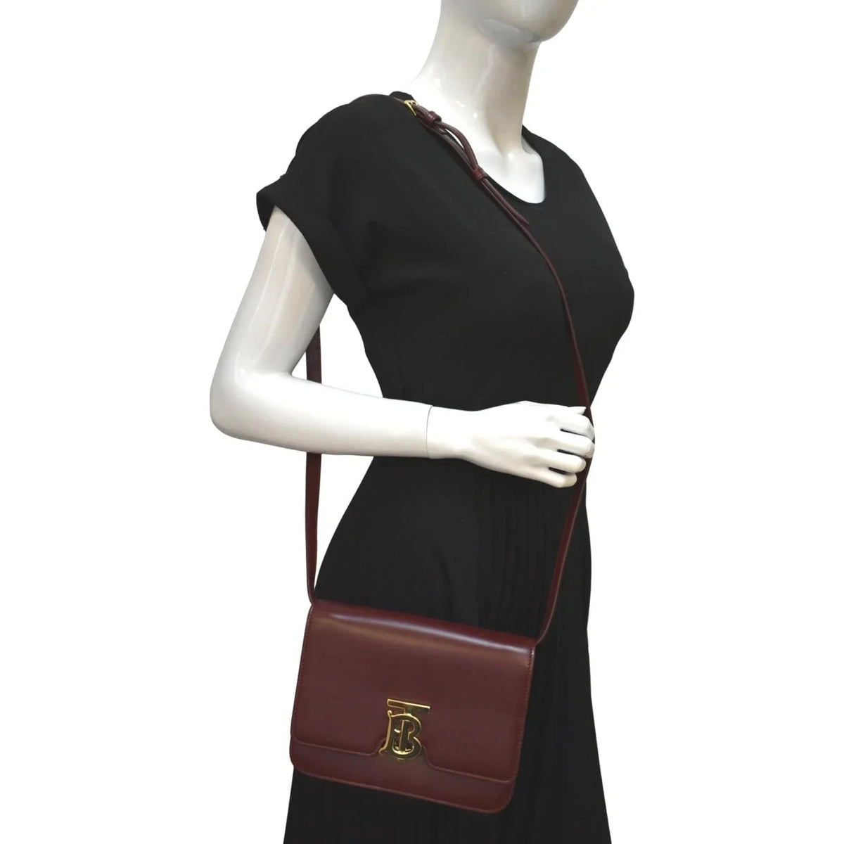 Pre-owned BURBERRY Tb Lola Leather Shoulder Bag Red