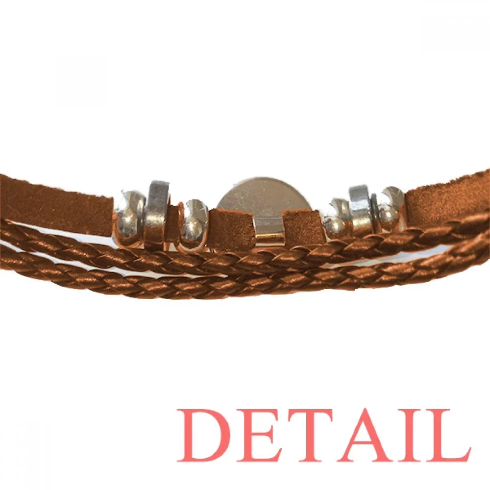 Flower Petal Flowe Pattern Bracelet Wristband Leather Jewelry Ornament