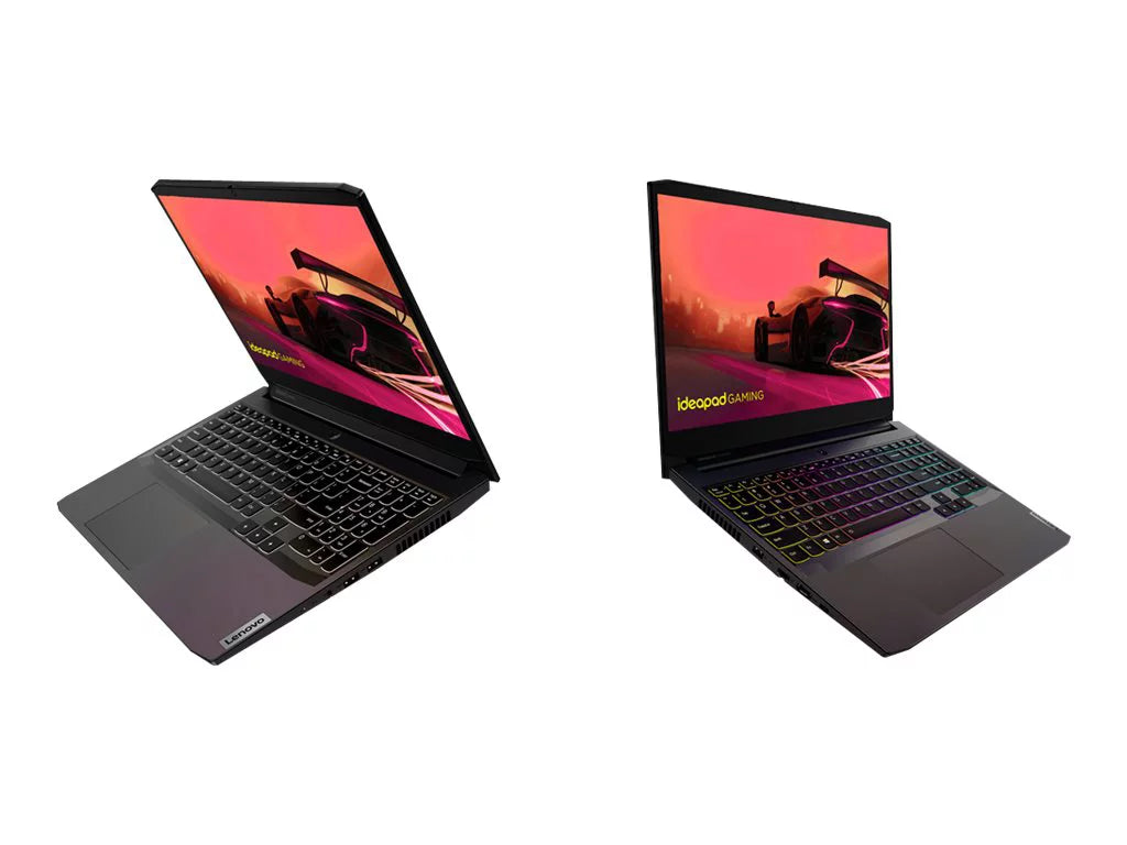 IdeaPad Gaming 3 15ACH6 82K2 - 180-degree hinge design - AMD Ryzen 5 - 5600H / up to 4.2 GHz - Win 11 Home - GF GTX 1650  - 8 GB RAM - 512 GB SSD NVMe - 15.6" IPS 1920 x 1080 (Full HD) @ 120 Hz - 802.11a/b/g/n/ac/ax - shadow black - kbd: US