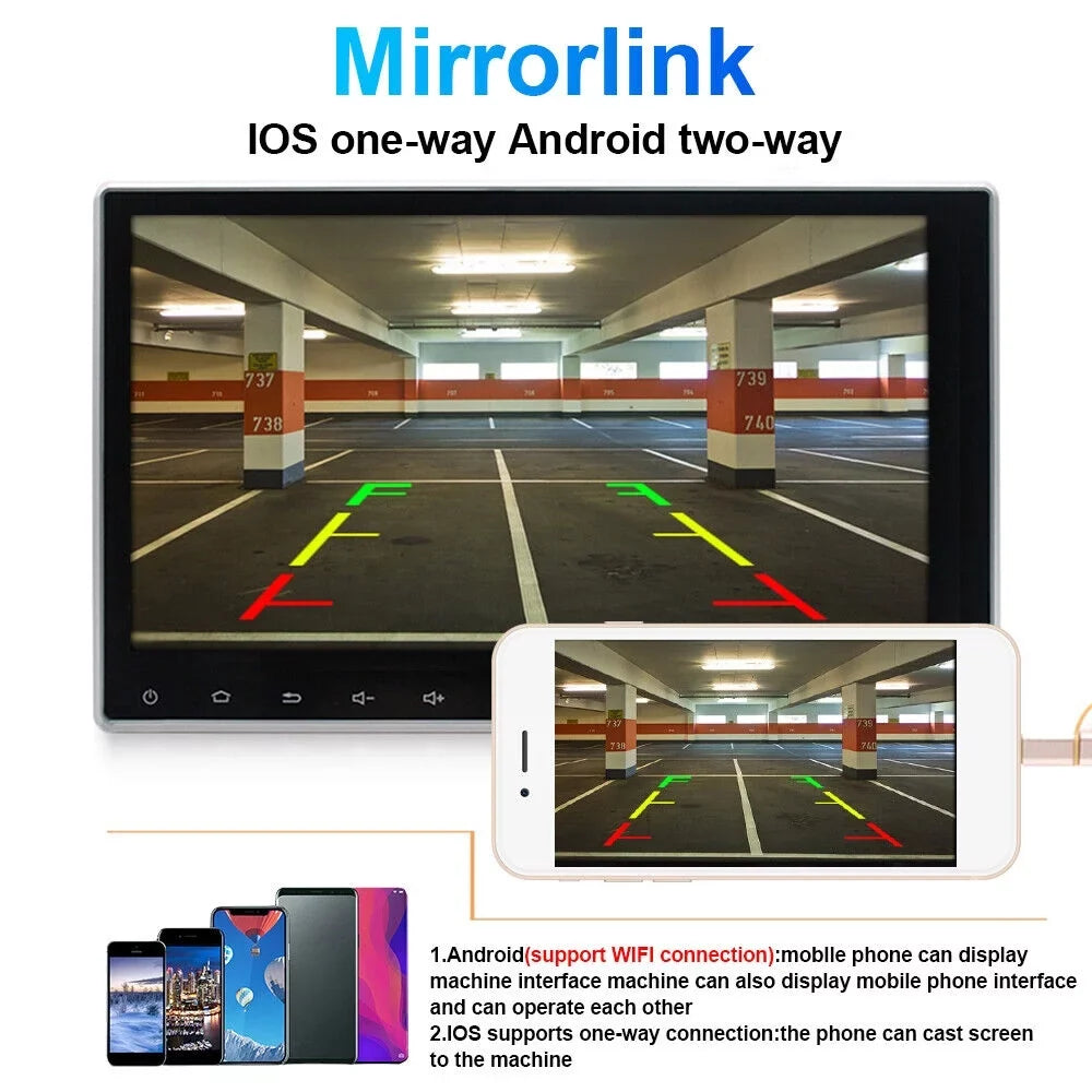 kydely  10 Inch On-Board Android 9.1 GPS Wifi Dual Din Touch Screen Player Navigation