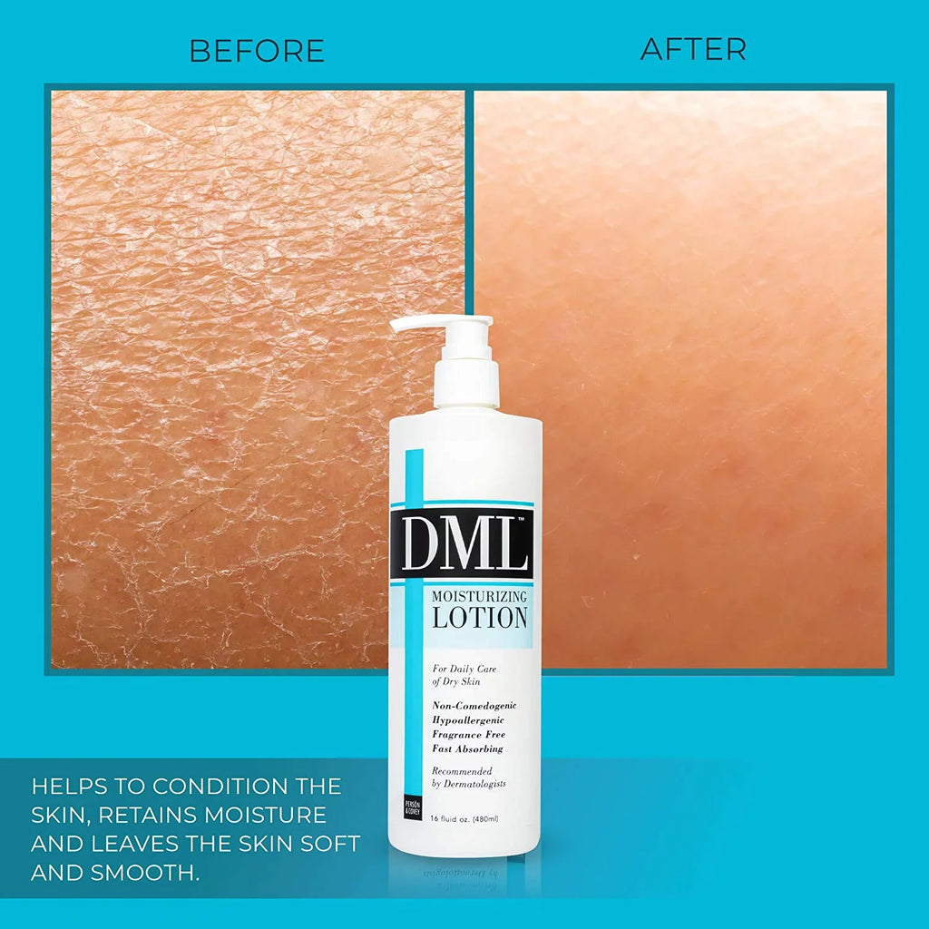 Pump Bottle Unscented Lotion. Moisturizer DML, 16 Oz