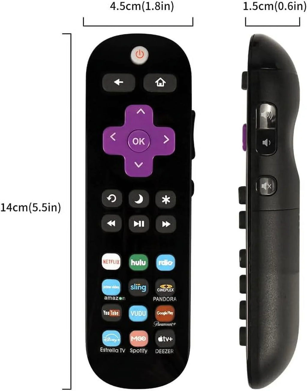 Pack of 2 Universal Replace Remote Applicable for TCL Roku TV/Hisense TV/Onn TV/Philips TV/Sharp TV/Westinghouse
