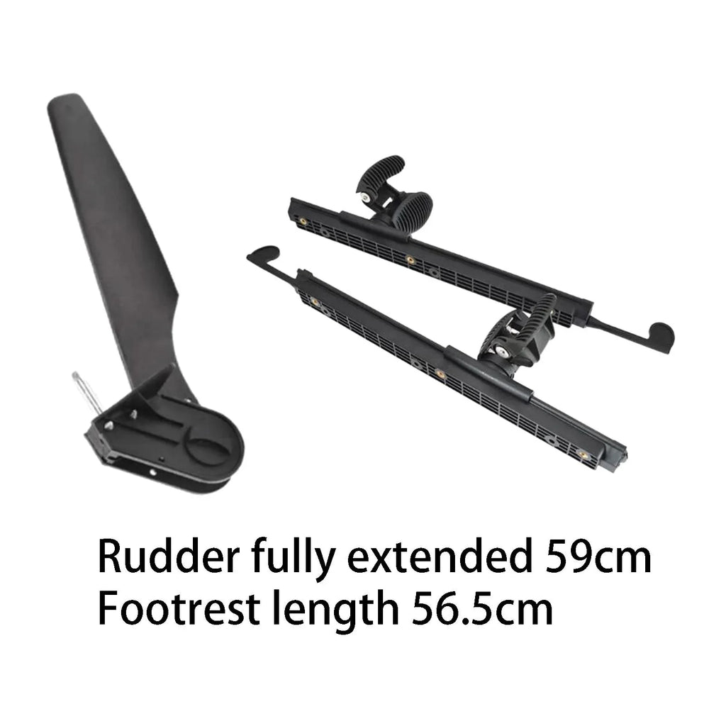 kesoto Kayak Rudder Kayak Foot Pegs craft Tail Watercraft Rudder with Foot Brace Pedals for Fishing craft Canoeing Marine Accessories