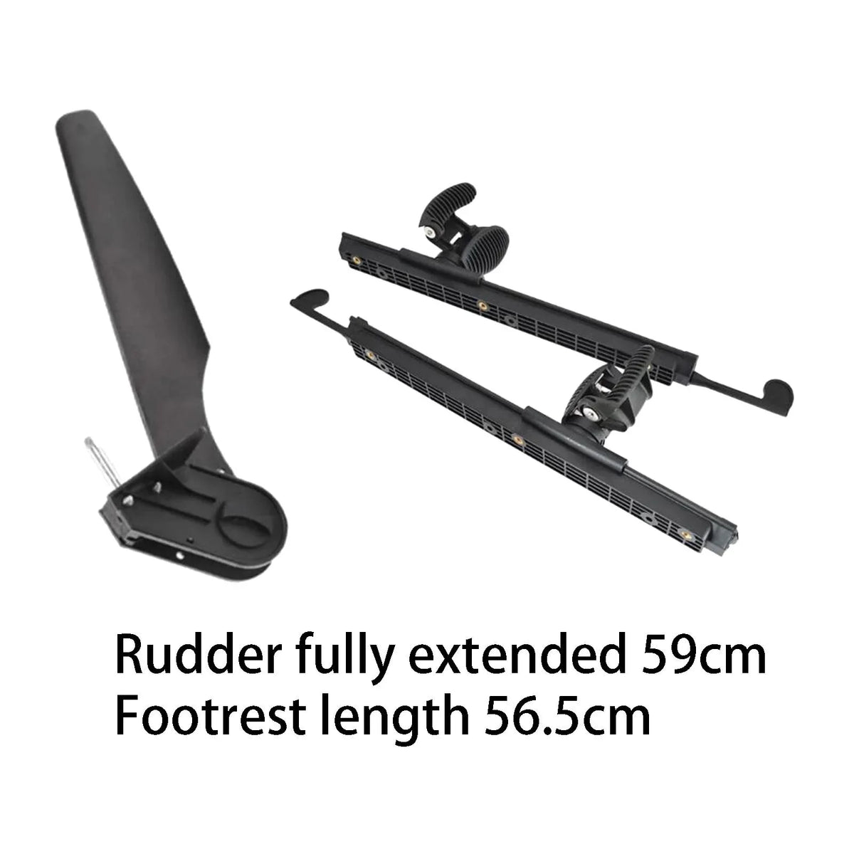 kesoto Kayak Rudder Kayak Foot Pegs craft Tail Watercraft Rudder with Foot Brace Pedals for Fishing craft Canoeing Marine Accessories