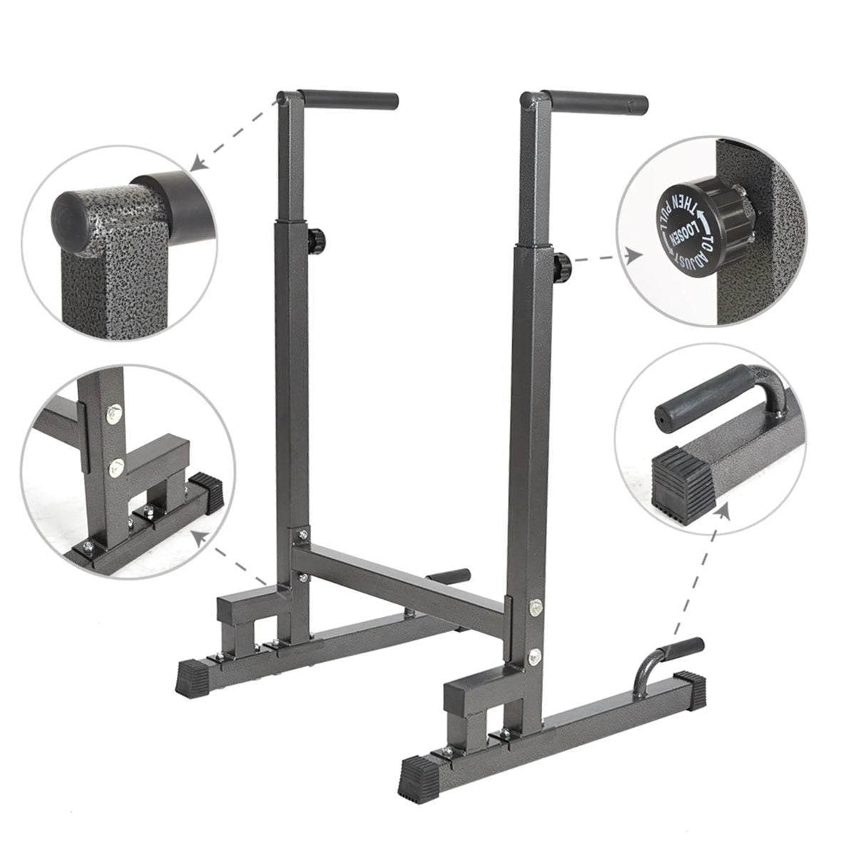 KARMAS PRODUCT Adjustable Strength Training Exercise Power Rack Exercise Stand Bar for Home Gym
