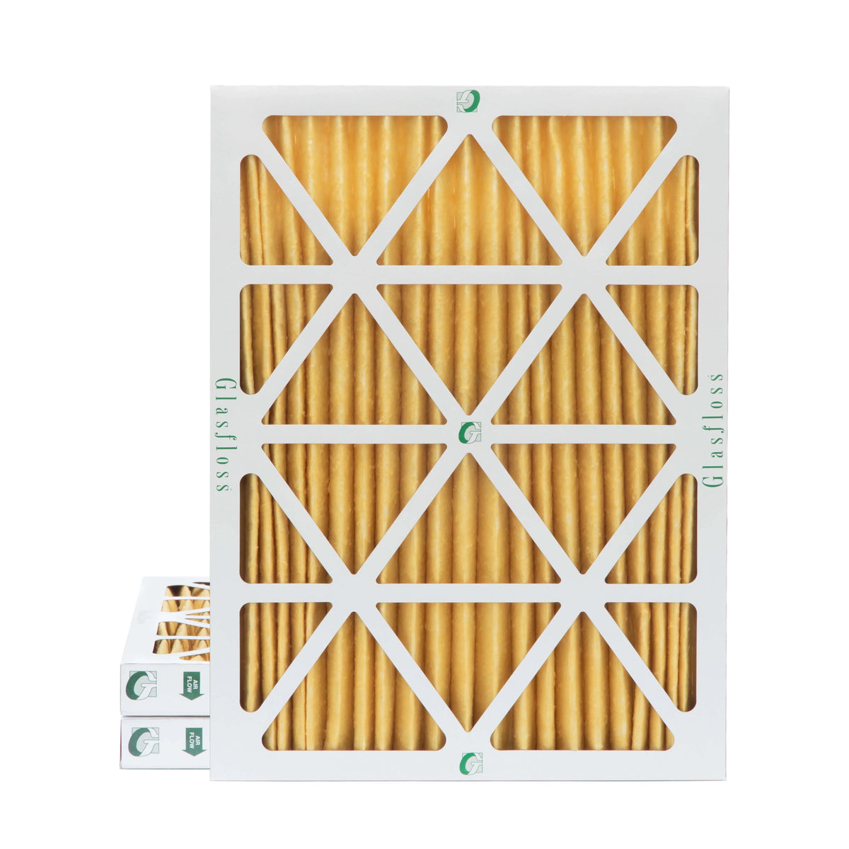 Actual Size: 19-3/8 x 23-3/8 x 1-3/4. 3 Pack of 20x24x2 MERV 11 Pleated 2" Inch Air Filters by Glasfloss