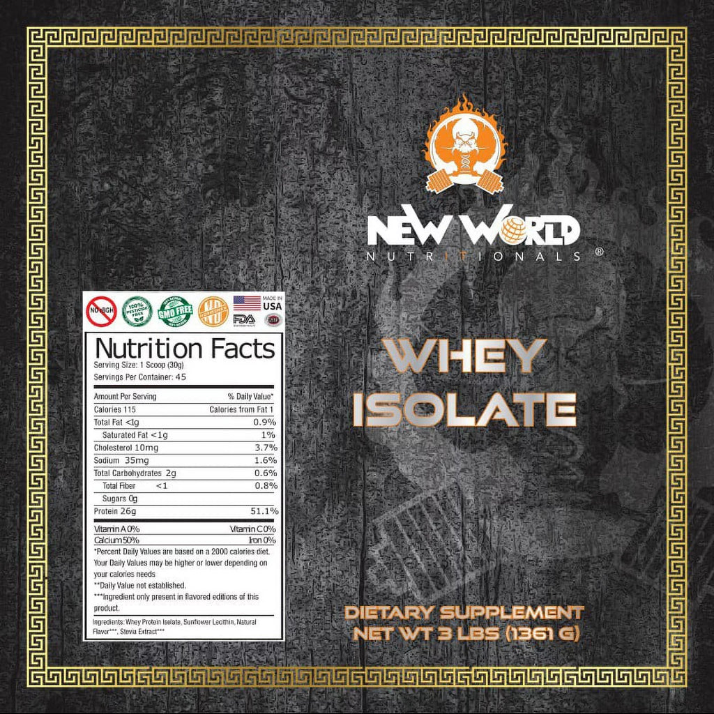 Bulk Whey Protein Isolate - High superior Protein by New World Nutritionals, Chocolate Flavor Protein Powder, 7.5 Ibs, Direct From Manufacturer