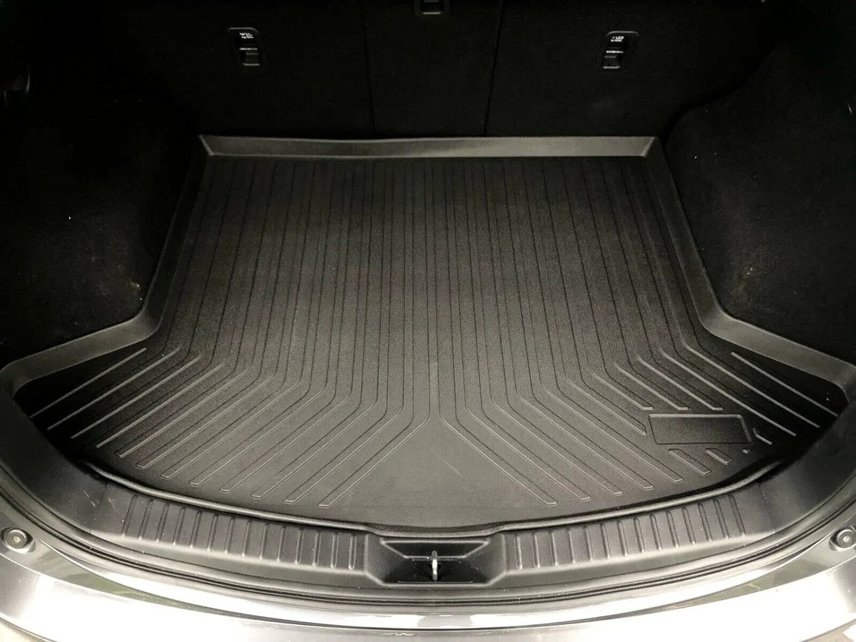 EACCESSORIES EA Cargo Liner – Trunk Mat for Mazda CX-5 CX5 2017-2023 – atmospheric conditions-protected Trunk Mats for Cars with Raised Lip – Non-Slip Car Trunk Mat Rubber – Easy to Install – Laser Pre-Cut Design