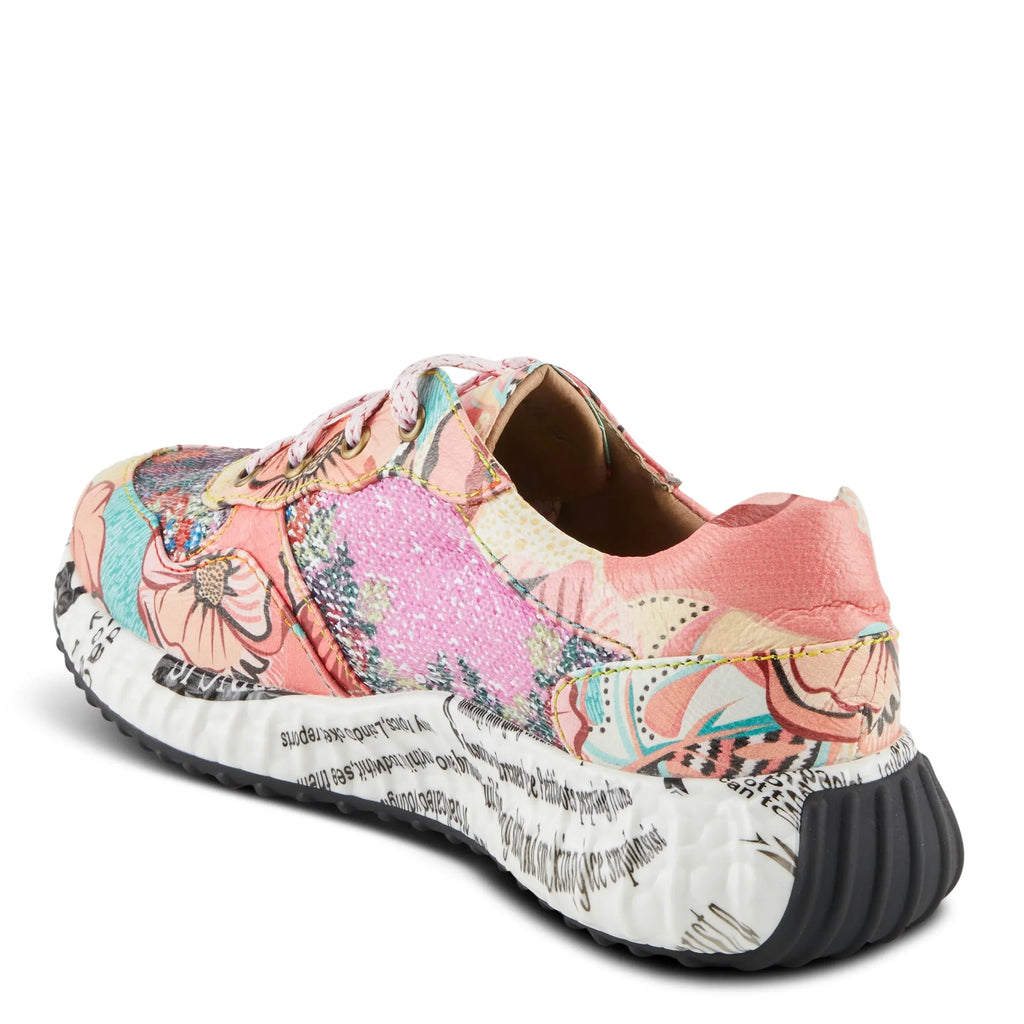 Spring Step L'Artiste Women's Cabaret Sequin Leather Fashion Sneakers - Stylish Comfort with a Sparkling Touch Pink Multi EU 35 / US 5