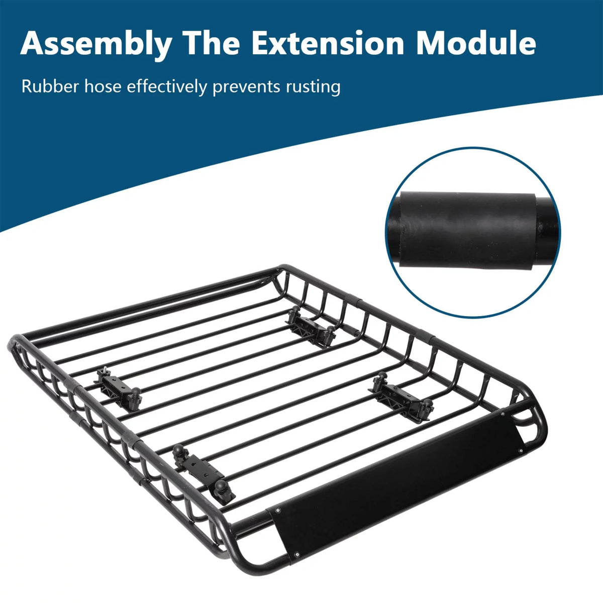 45" x 36" Universal Roof Rack Basket Heavy Duty Rooftop Cargo Rack, 150 lbs Cargo Carrier for Top of Vehicle for SUV, Truck, & Car Luggage Holder, Black