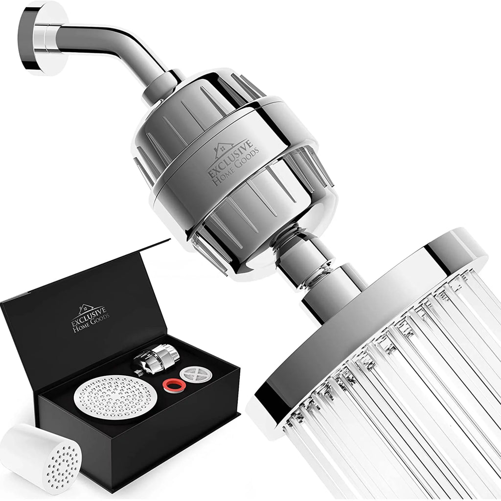 Exclusive Home Goods Rainfall Shower Head & Showerhead Filter System for Hard liquid