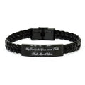 Braided Leather Bracelet, Turkish Van Cat Engraved Bracelet, Inspirational Gifts for Turkish Van Cat. My Turkish Van and I Talk
