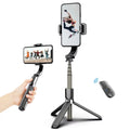 3 in 1 Phone Gimbal Stabilizer Selfie Stick Tripod 86cm 5-Section with Remote Shutter Phone Clamp Smart Rotatable matching with Smartphones