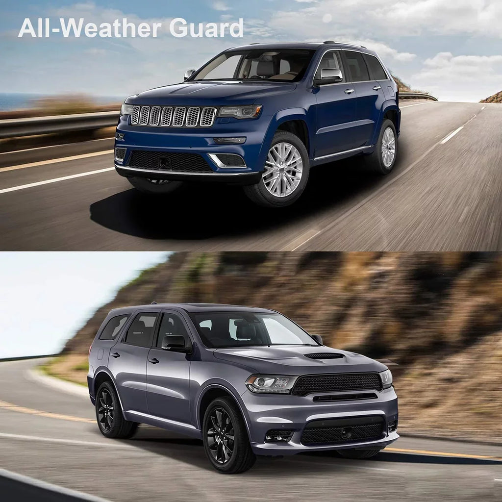Ledkingdomus TPE Rubber Front & Rear for 2016-2021 Durango/Grand Cherokee /2022 Jeep Grand Cherokee Floor Mats Set, All-climate Protection