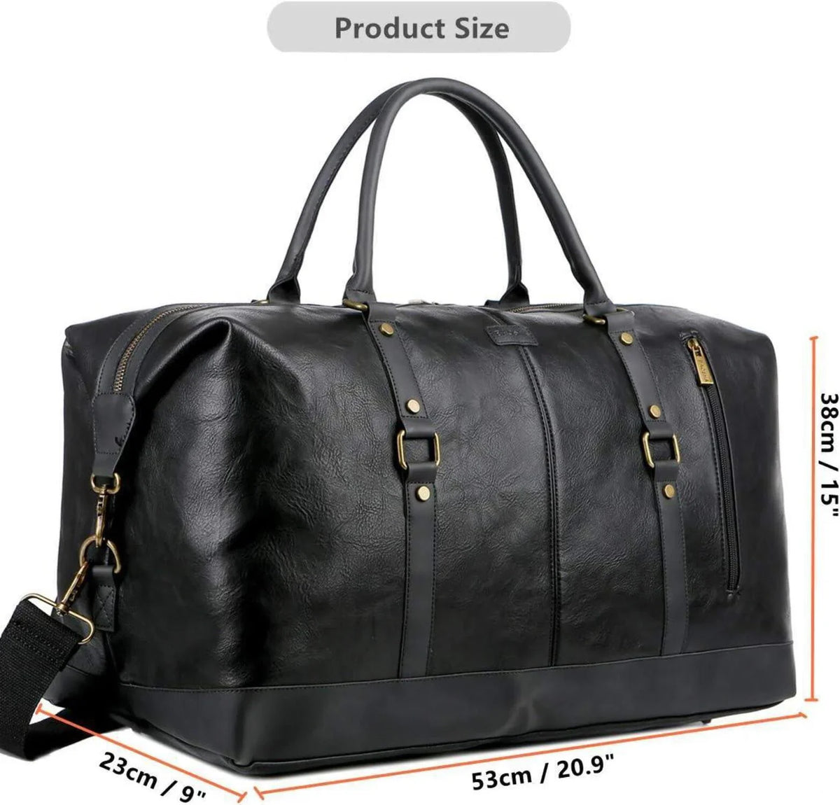 20 Leather Overnight Travel Duffel Bag. FR Fashion Co