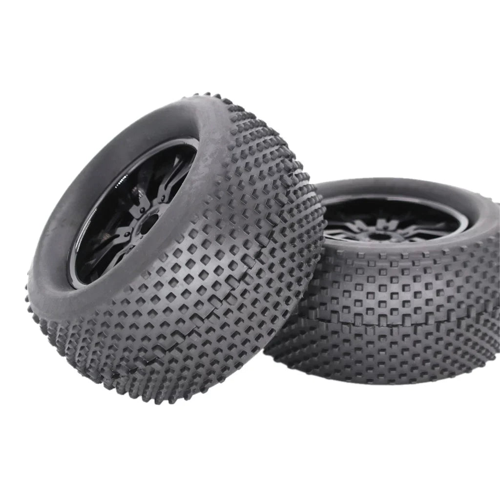 ZiSUGP 2pcs 140mm Truck Wheel Rim and Tire For 1/8 Traxxas HSP HPI RC Crawler Car Car Tracks for Men Electric