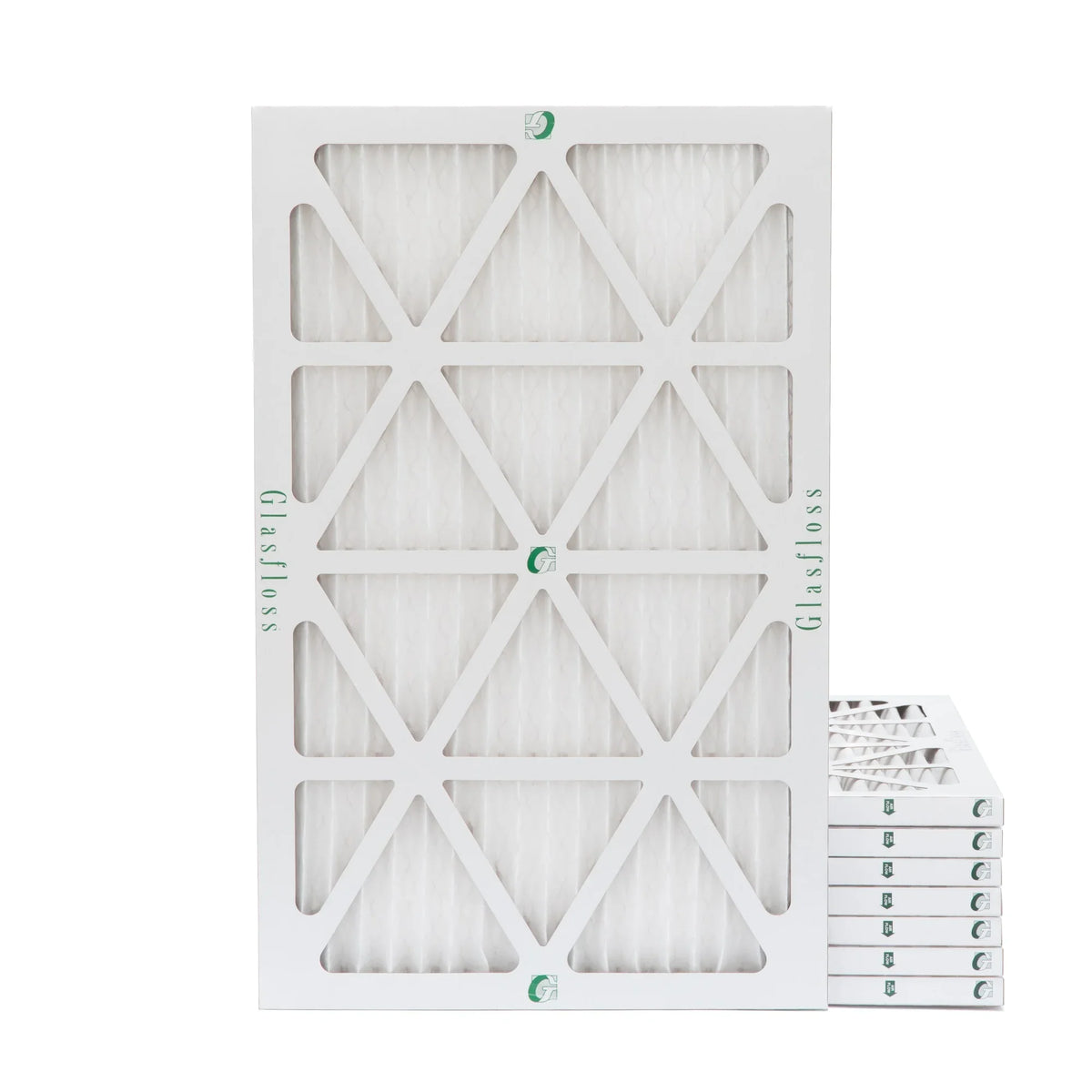 ( 8 Pack ) Exact Size: 15-1/2 x 23-1/2 x 7/8. 16x24x1 MERV 10 Pleated AC Furnace Air Filters by Glasfloss Industries