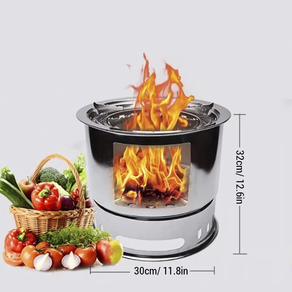 Versatile Camping Stove by [Brand], Portable Wood Stove for Picnic Backpacking