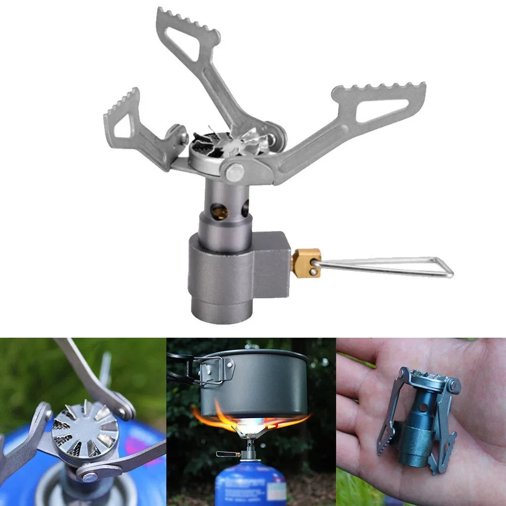 Ultra Lightweight BRS-3000t Titanium Gas Stove for Camping and Outdoor Cooking