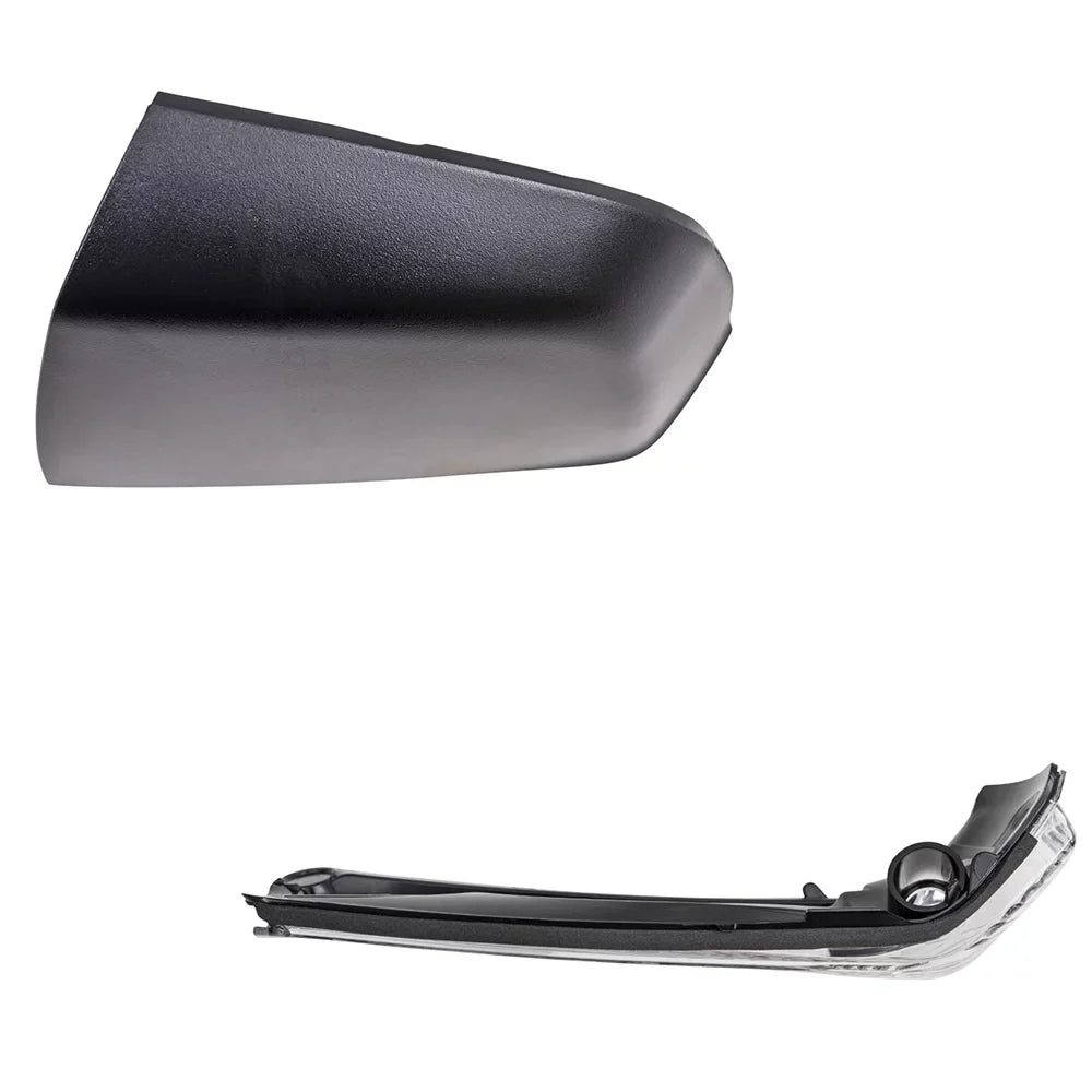 Brock Aftermarket Replacement Driver Left Door Mirror protector Textured Black And Turn Signal Light Set appropriate With 2015-2021 RAM Promaster City Base/ST/Tradesman