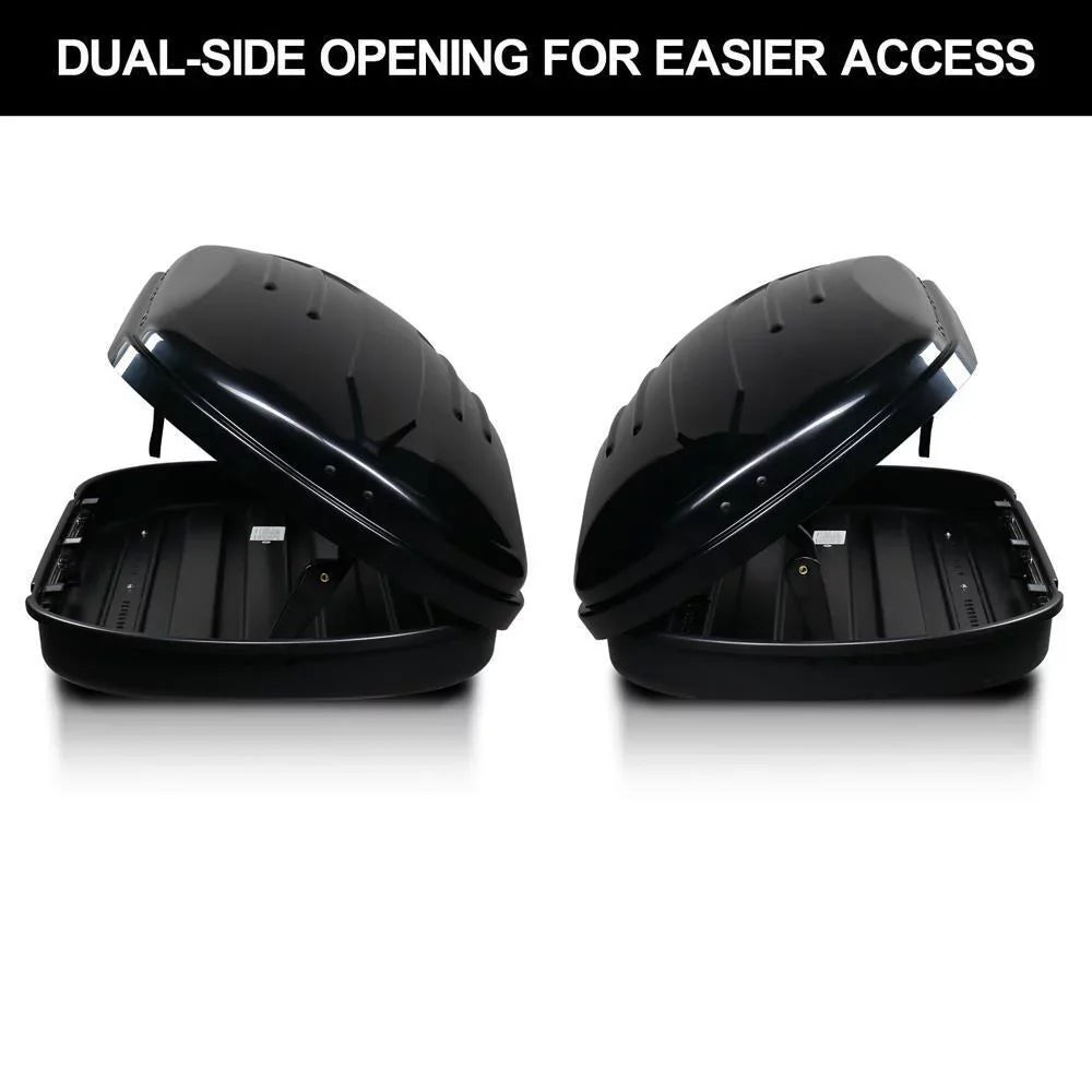 Rooftop Cargo Box Luggage Carrier w/ Keys, Dual-Side Opening, Black. Ft. 8.83 Cu