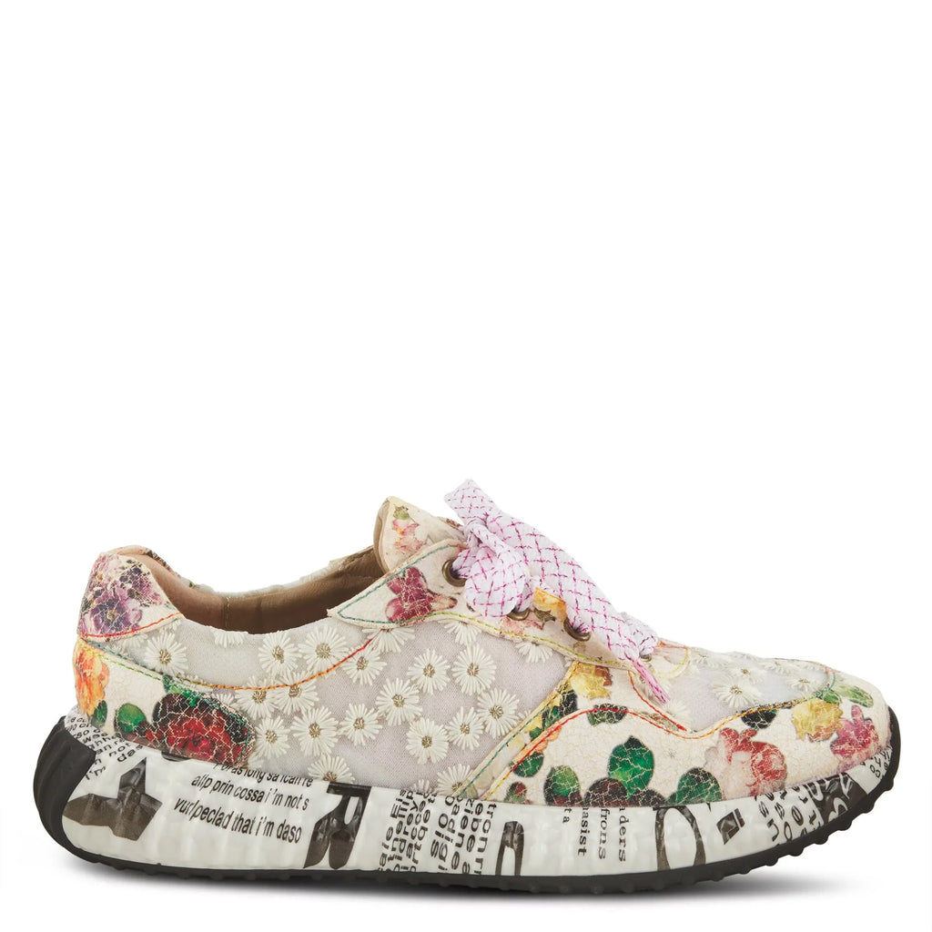 Spring Step L'Artiste Women's Daisymae Fashion Sneaker Beige Multi EU 43 / US 11.5-12