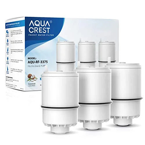 AQUACREST RF3375 NSF Certified liquid Filter, appropriate with Pur RF-3375 (RF33752V2) Faucet Replacement liquid Filter (Pack of 3, Packing May Vary)