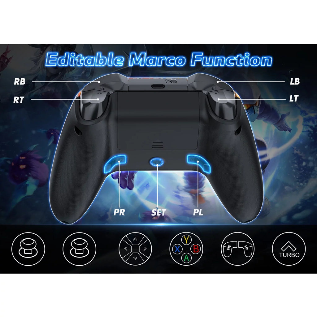 Bonadget 32Ft Wireless Xbox One Controller,Graffiti Custom Xbox Controller Built-in Dual Vibration and 3.5mm Audio Jack with TURBO Function - matching with Xbox One S/X/Xbox Series X/S/Window PC