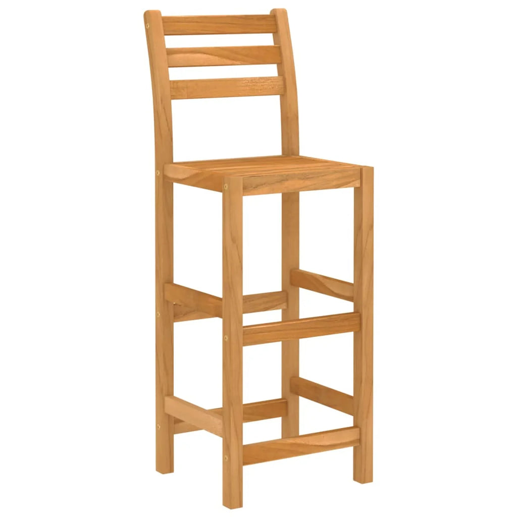Dcenta 5 Piece Garden Bar Set Bar Table and 4 Stool Chairs Counter Height  Dining Set Acacia Wood for Bistro, Pub, Backyard, Terrace, Patio Furniture