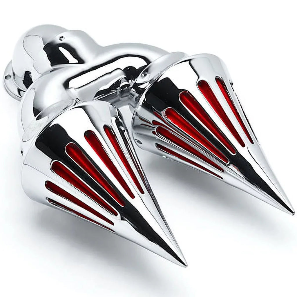Krator Chrome Dual Spike Intake Air Cleaner Filter Kit appropriate with Harley-Davidson Dyna Custom Applications