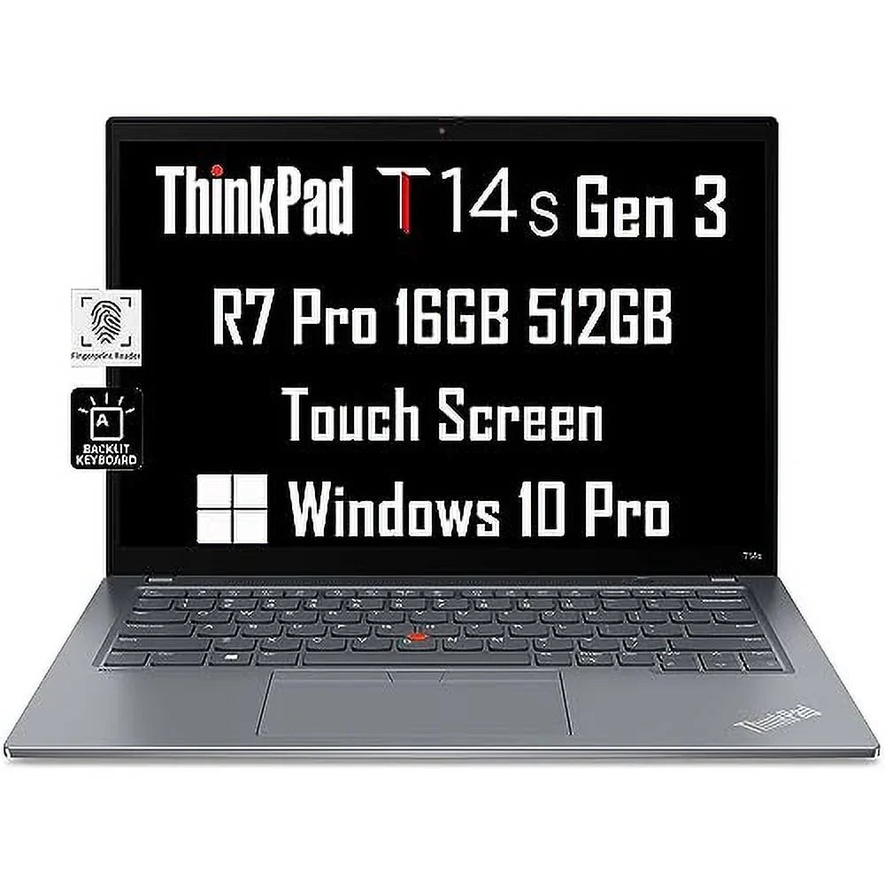 ThinkPad T14s Gen 3 14" FHD+ Touchscreen (AMD Ryzen 7 Pro 6850U, 16GB RAM, 512GB SSD, (8-Core Beat i7-1185G7)) Business Laptop, Backlit, Fingerprint, FHD Webcam, 3-Yr WRT, Win 10 / 11 Pro