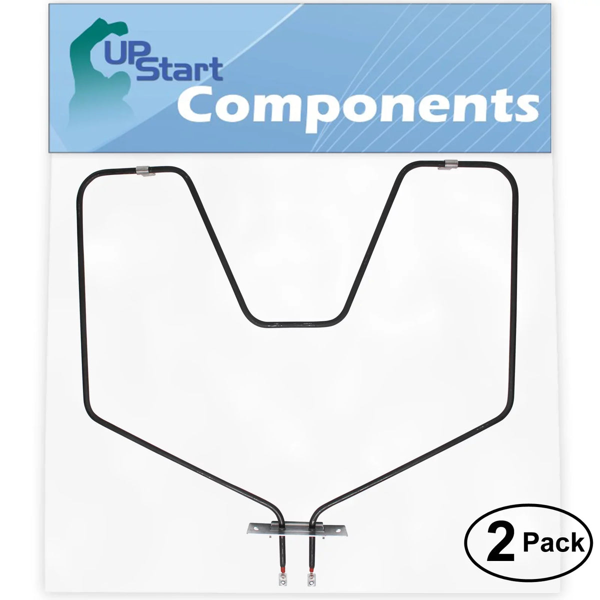 2-Pack Replacement for General Electric RC537*W2 Bake Element - suitable with General Electric WB44X5082 Oven Heating Element