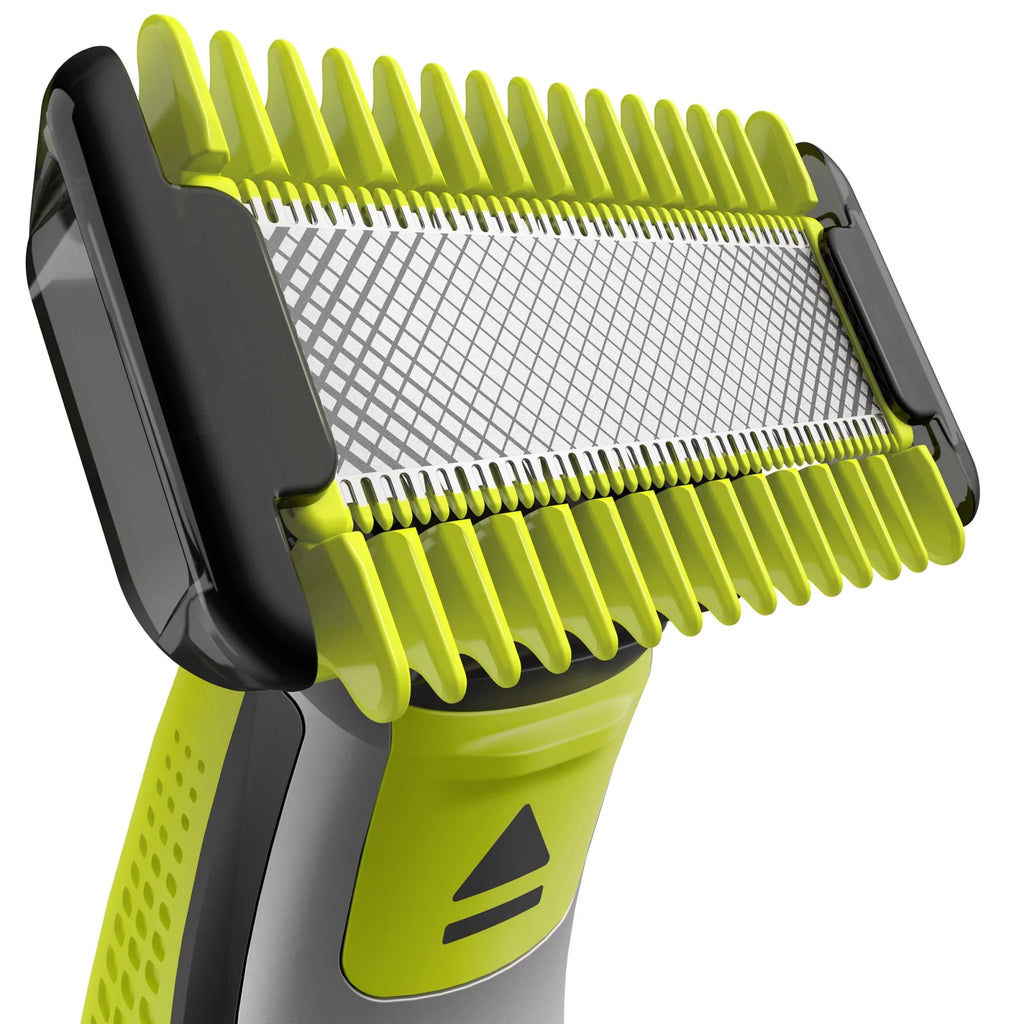 Philips Norelco OneBlade Face + Body Hybrid Electric Trimmer and Shaver QP2630/70 - Black, Green, & Silver