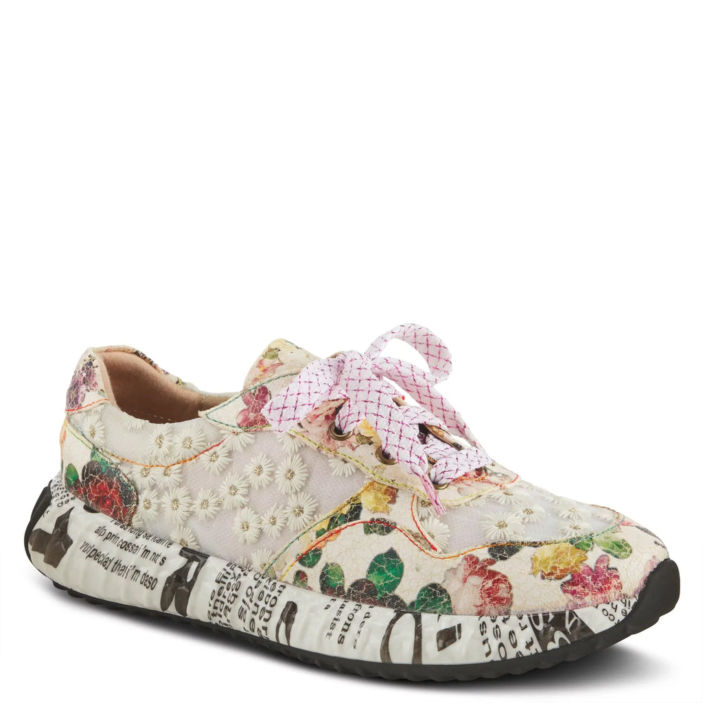 Spring Step L'Artiste Women's Daisymae Fashion Sneaker Beige Multi EU 43 / US 11.5-12