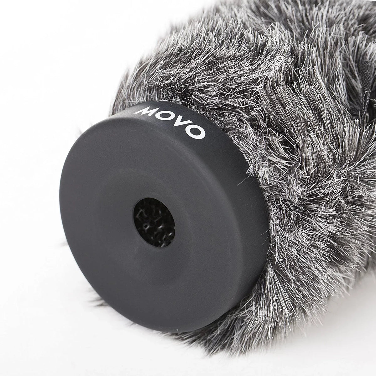 Movo Ws-g270 Furry Rigid Windscreen For Microphones 18-23mm In Diameter And Up To 10.6" [27cm] Long - Dark Gray