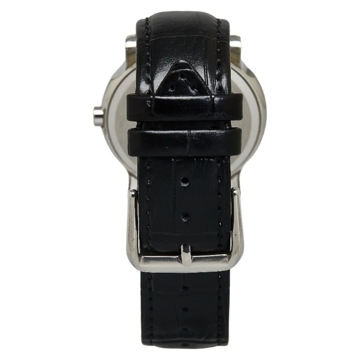 Pre-Owned BVLGARI Solotempo Leather (non-original) Watch ST35S Quartz Black Dial Stainless Steel Women's (Good)