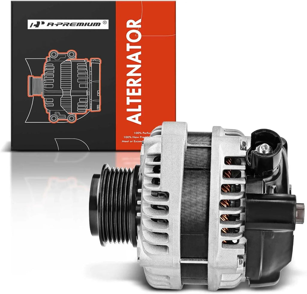 A-Premium Alternator suitable with Honda Odyssey 2011-2013, Pilot 2012-2015, Ridgeline 2012-2014, V6 3.5L, 130Amp 12V CW 6-Groove Pulley, Replace# 31100-RV0-A01