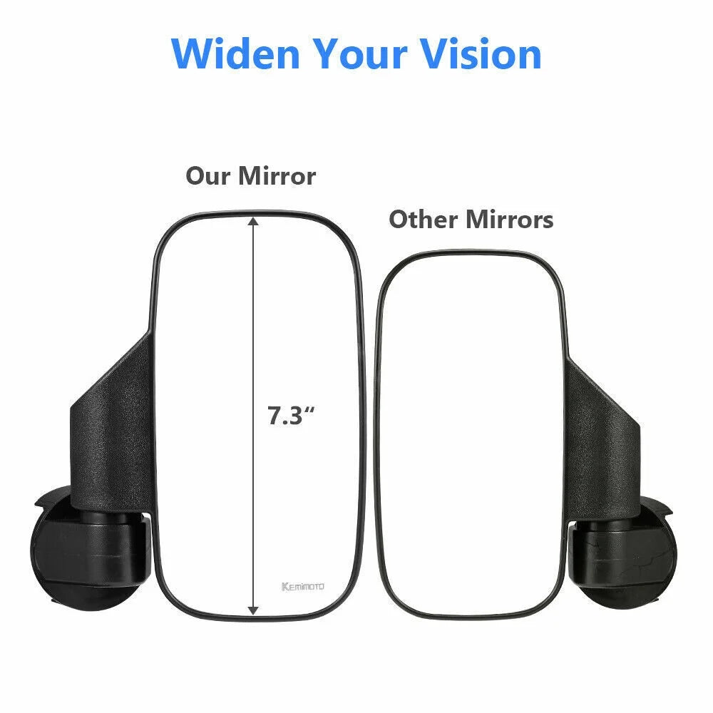 UTV Rear View Mirrors Set 1.75"-2" Bar Clamp Center Mirrors matching with Polaris RZR 900 1000 Can-Am X3