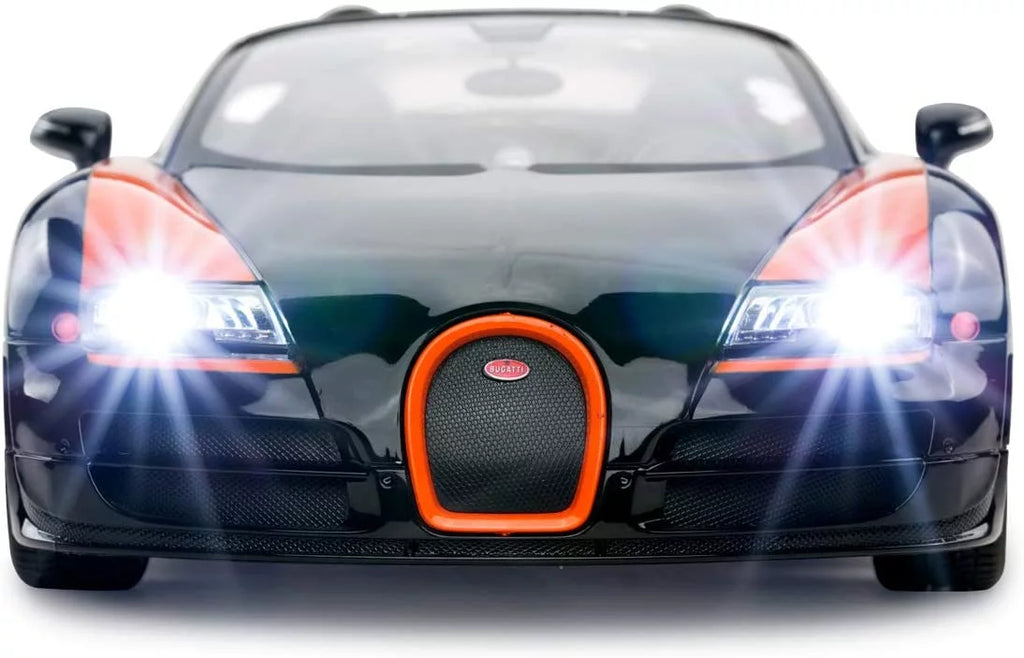 Wonder Wheels 1:14 RC Remote Control Bugatti Veyron Grand Sport Vitesse Car - Black/Blue
