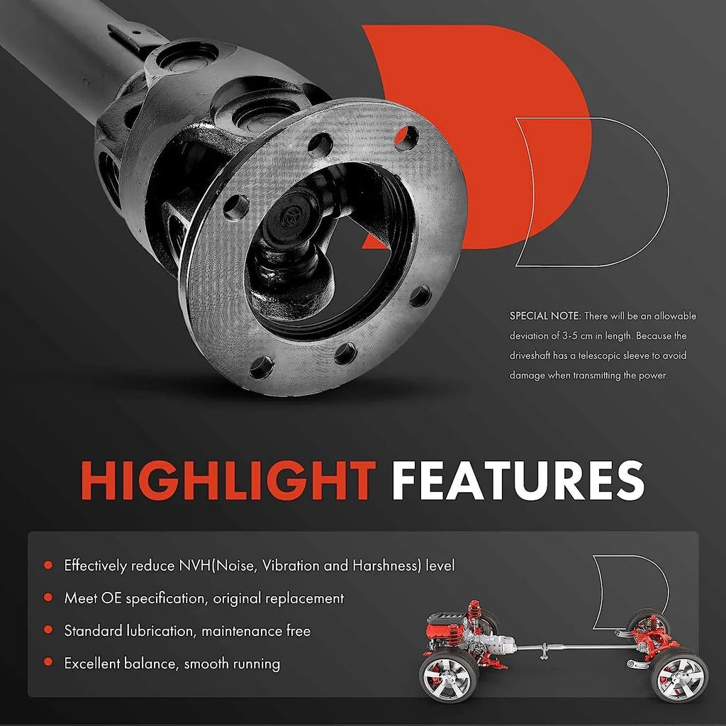 A-Premium Front Complete Drive Shaft Prop Shaft Driveshaft Assembly appropriate with Chevrolet Blazer 1995-1997 & GMC Jimmy 1995 & Oldsmobile Bravada 1996-1997, AWD, Replace# 19201891, 26028429