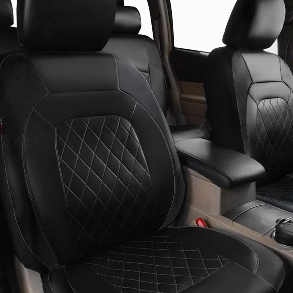 Andoe 9 Pcs Car Seat wrap, 5 Seats PU Leather Universal Seat shield Full Set Auto Interior Accessories for Auto Trucks Van SUV
