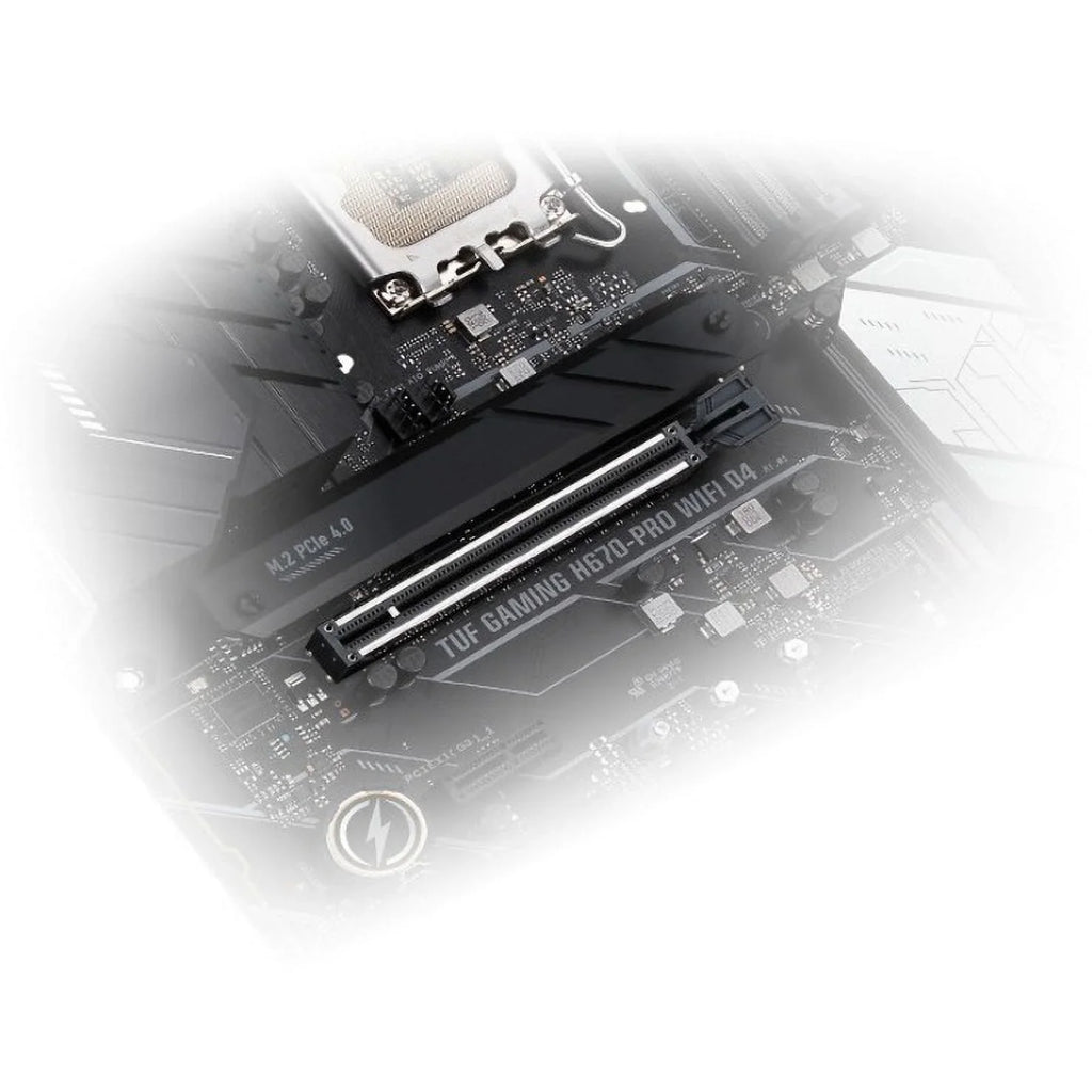 TUF GAMING H670-PRO WIFI D4 LGA 1700 ( 12th &13th Gen) ATX Gaming Motherboard (PCIe 5.0, DDR4, 14+1 DrMOS, 4xPCIe 4.0 M.2 Slots, WiFi 6, 2.5 Gb LAN, Front USB 3.2 Gen 1 Type-C)