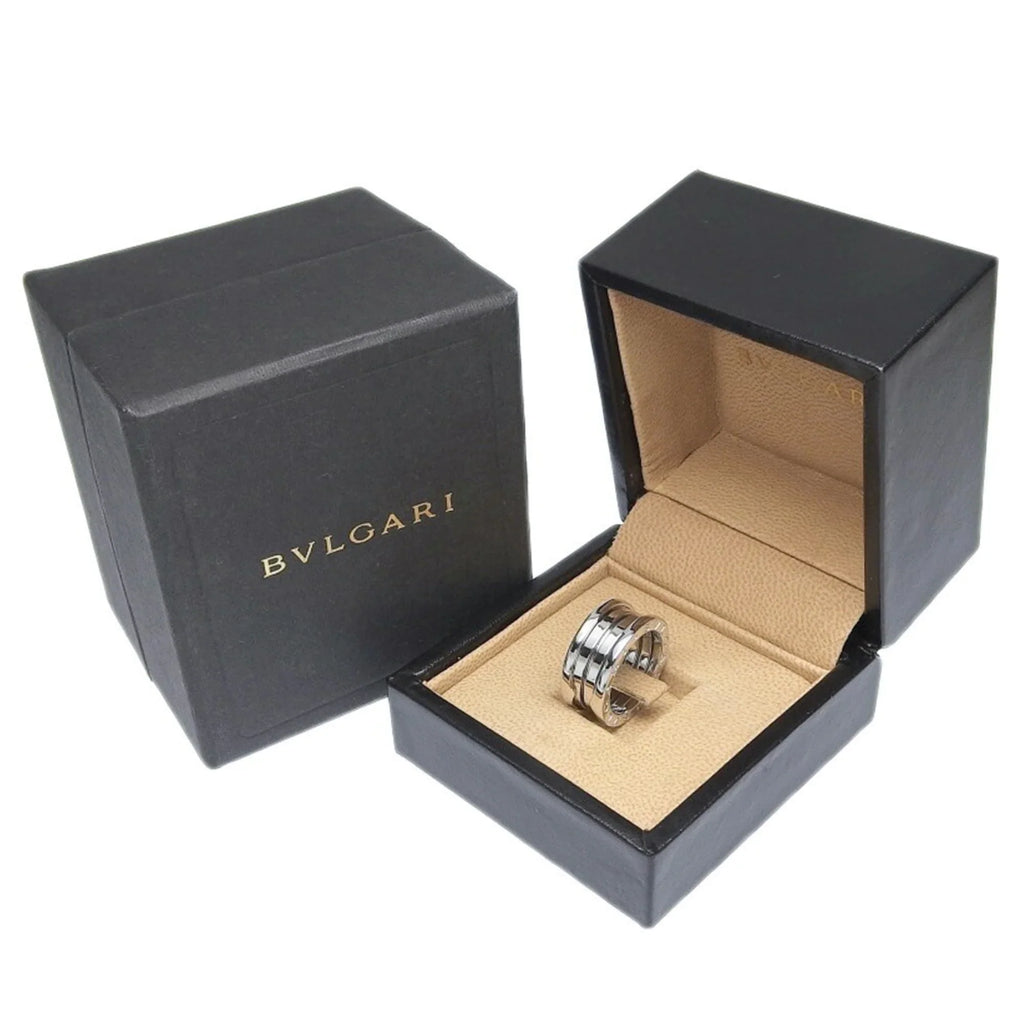 8.5 White Gold (Good). Pre-Owned Bulgari BVLGARI B-ZERO1 B Zero One Ring 3 Band K18WG #49 No