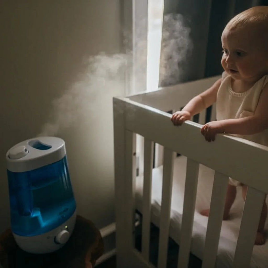 Brown's Cool Mist Ultrasonic Humidifier for Baby with Optional Diffuser and Night Light, Nursery. Dr