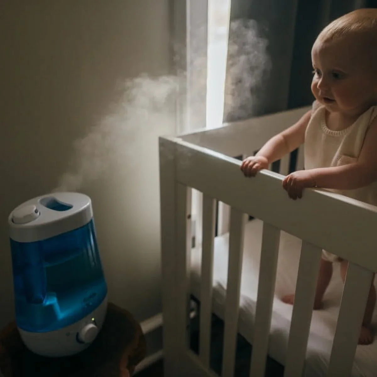 Brown's Cool Mist Ultrasonic Humidifier for Baby with Optional Diffuser and Night Light, Nursery. Dr
