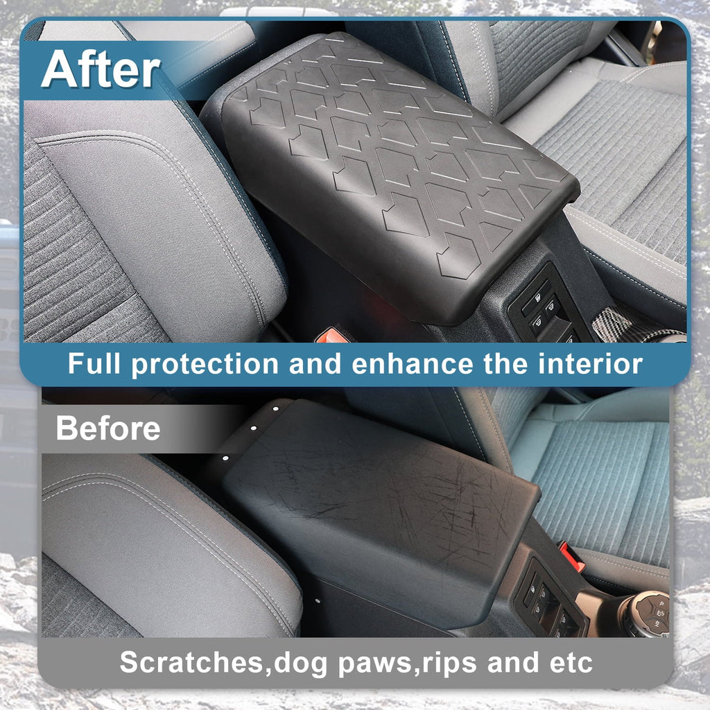 KOLEMO Center Console Armrest Rest Pad protector appropriate with for  Bronco 2021 2022 2/4 Door Accessories,Anti-Scratch Car Central Armrest Seat Box shield Protector